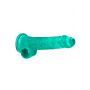 Dildo realistyczne z jądrami RealRock Crystal Clear 21 cm - 4