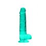 Dildo realistyczne z jądrami RealRock Crystal Clear 21 cm - 6
