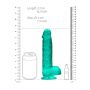 Dildo realistyczne z jądrami RealRock Crystal Clear 21 cm - 8