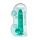 Dildo realistyczne z jądrami RealRock Crystal Clear 21 cm