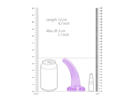 Dildo z przyssawką RealRock Crystal Clear przezroczyste 11 cm - 5