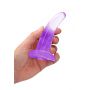 Dildo z przyssawką RealRock Crystal Clear przezroczyste 11 cm - 4