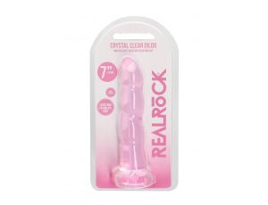 Dildo przezroczyste z przyssawką RealRock 17 cm