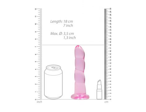 Dildo przezroczyste z przyssawką RealRock 17 cm - 5