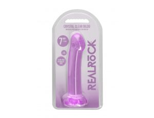 Dildo z przyssawką RealRock Crystal Clear przezroczyste 17 cm