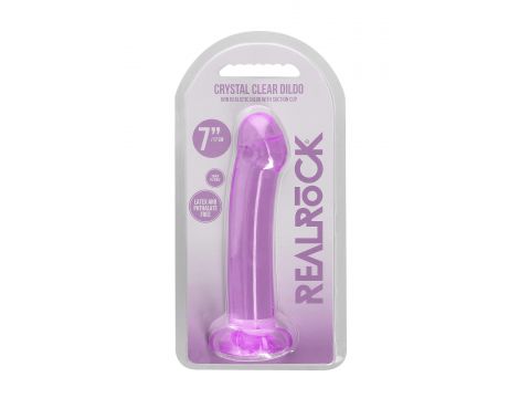 Dildo z przyssawką RealRock Crystal Clear przezroczyste 17 cm