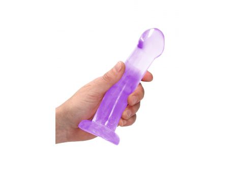 Dildo z przyssawką RealRock Crystal Clear przezroczyste 17 cm - 3