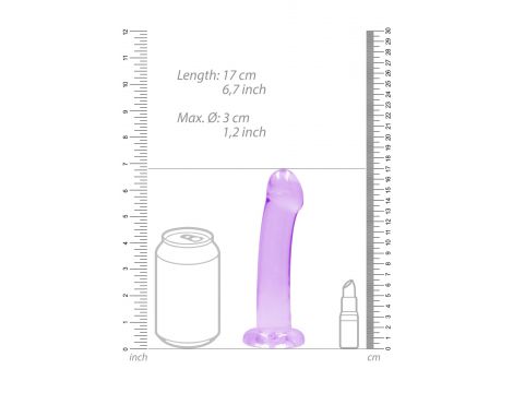 Dildo z przyssawką RealRock Crystal Clear przezroczyste 17 cm - 5