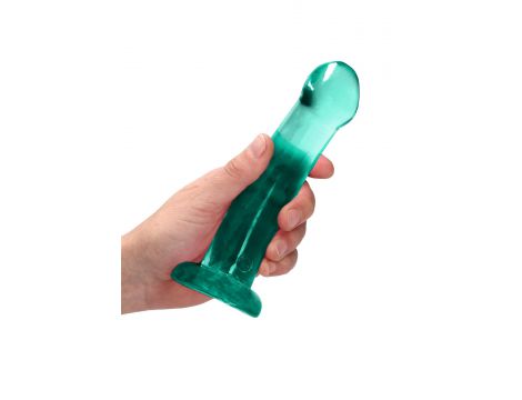 Dildo RealRock Crystal Clear przezroczyste z przyssawką 17 cm - 3
