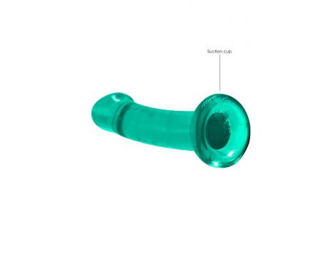 Dildo RealRock Crystal Clear przezroczyste z przyssawką 17 cm - 5