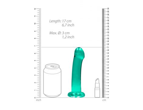 Dildo RealRock Crystal Clear przezroczyste z przyssawką 17 cm - 6