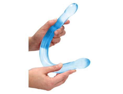Dildo podwójne RealRock Crystal Clear 42 cm - 3