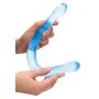 Dildo podwójne RealRock Crystal Clear 42 cm - 4