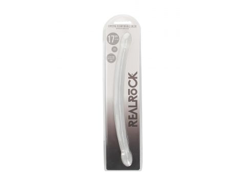 Podwójne dildo przezroczyste RealRock 42 cm