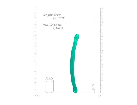 Podwójne dildo przezroczyste RealRock Crystal Clear 42 cm - 4