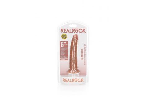 Dildo realistyczne smukłe RealRock z przyssawką 15,5 cm