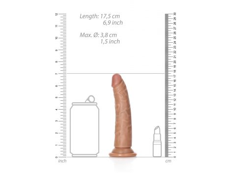 Dildo realistyczne smukłe RealRock z przyssawką 15,5 cm - 7