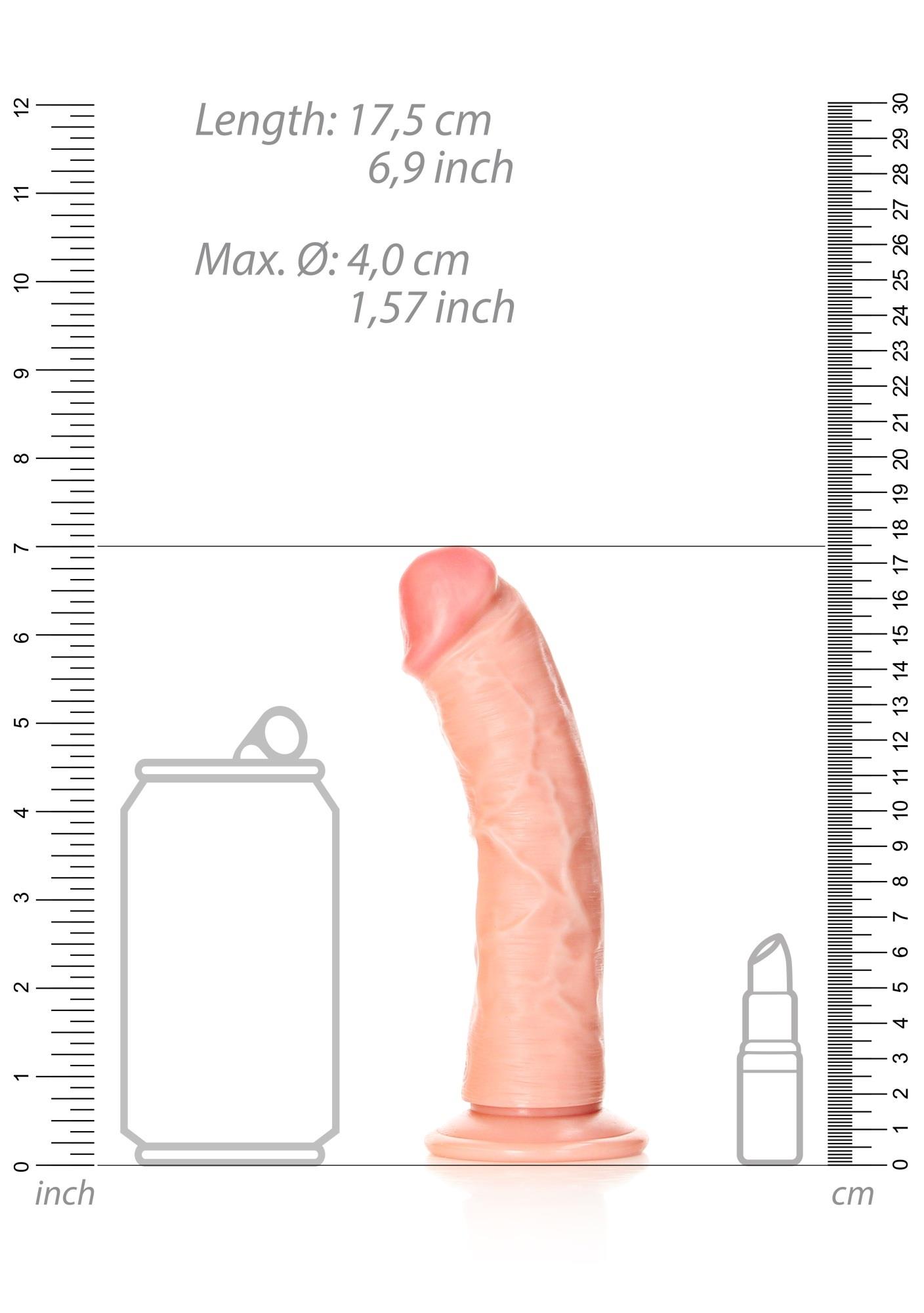curved realistic dildo with suction cup - 6""/ 15,5 cm