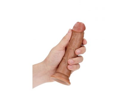 Dildo realistyczne zakrzywione RealRock z przyssawką 15,5 cm - 5