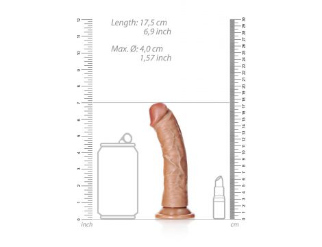Dildo realistyczne zakrzywione RealRock z przyssawką 15,5 cm - 7