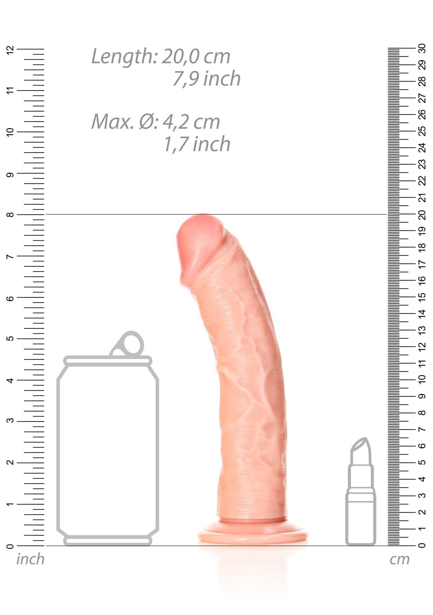 curved realistic dildo with suction cup - 7""/ 18 cm