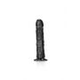 Dildo realistyczne zakrzywione z przyssawką RealRock czarne 20,5 cm - 3