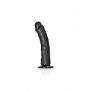 Dildo realistyczne zakrzywione z przyssawką RealRock czarne 20,5 cm - 5