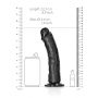 Dildo realistyczne zakrzywione z przyssawką RealRock czarne 20,5 cm - 8