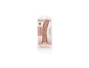 Realistyczne dildo zakrzywione z przyssawką RealRock 20,5 cm