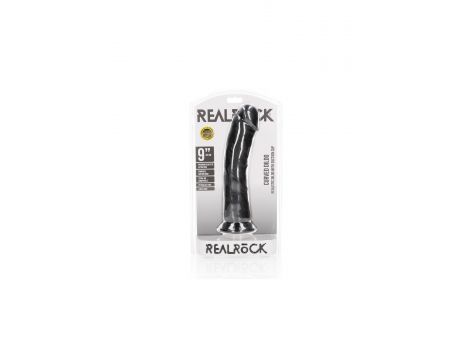 Dildo realistyczne zakrzywione RealRock z przyssawką 23 cm