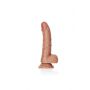 Dildo realistyczne zakrzywione RealRock z moszną i przyssawką 17 cm - 4
