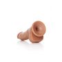 Dildo realistyczne zakrzywione RealRock z moszną i przyssawką 17 cm - 6