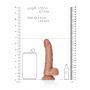 Dildo realistyczne zakrzywione RealRock z moszną i przyssawką 17 cm - 8