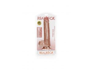 Dildo realistyczne RealRock z moszną i przyssawką 25,5 cm