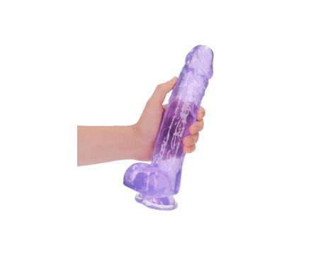 Realistyczne dildo żelowe z jądrami RealRock 25 cm - 5
