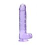 Realistyczne dildo żelowe z jądrami RealRock 25 cm - 3