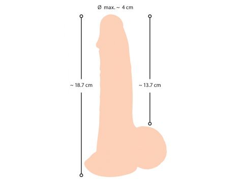 Dildo realistyczne z ruchomą skórą Nature Skin 19 cm - 3