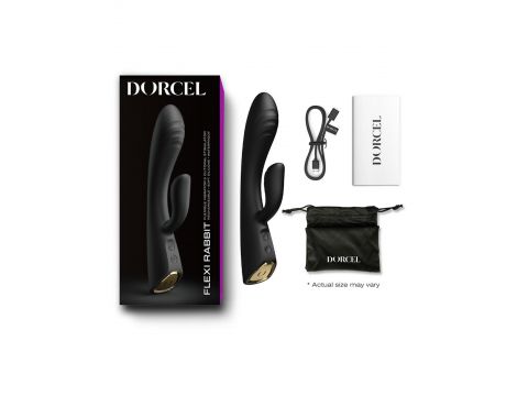 Wibrator króliczek Dorcel Flexi Rabbit elastyczny czarny 21 cm - 3