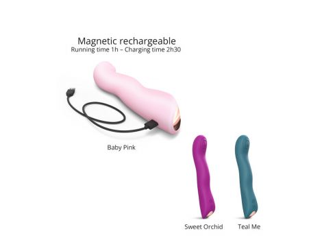 Wibrator punktu G potrójny SWAP Love to Love różowy 15 cm - 9