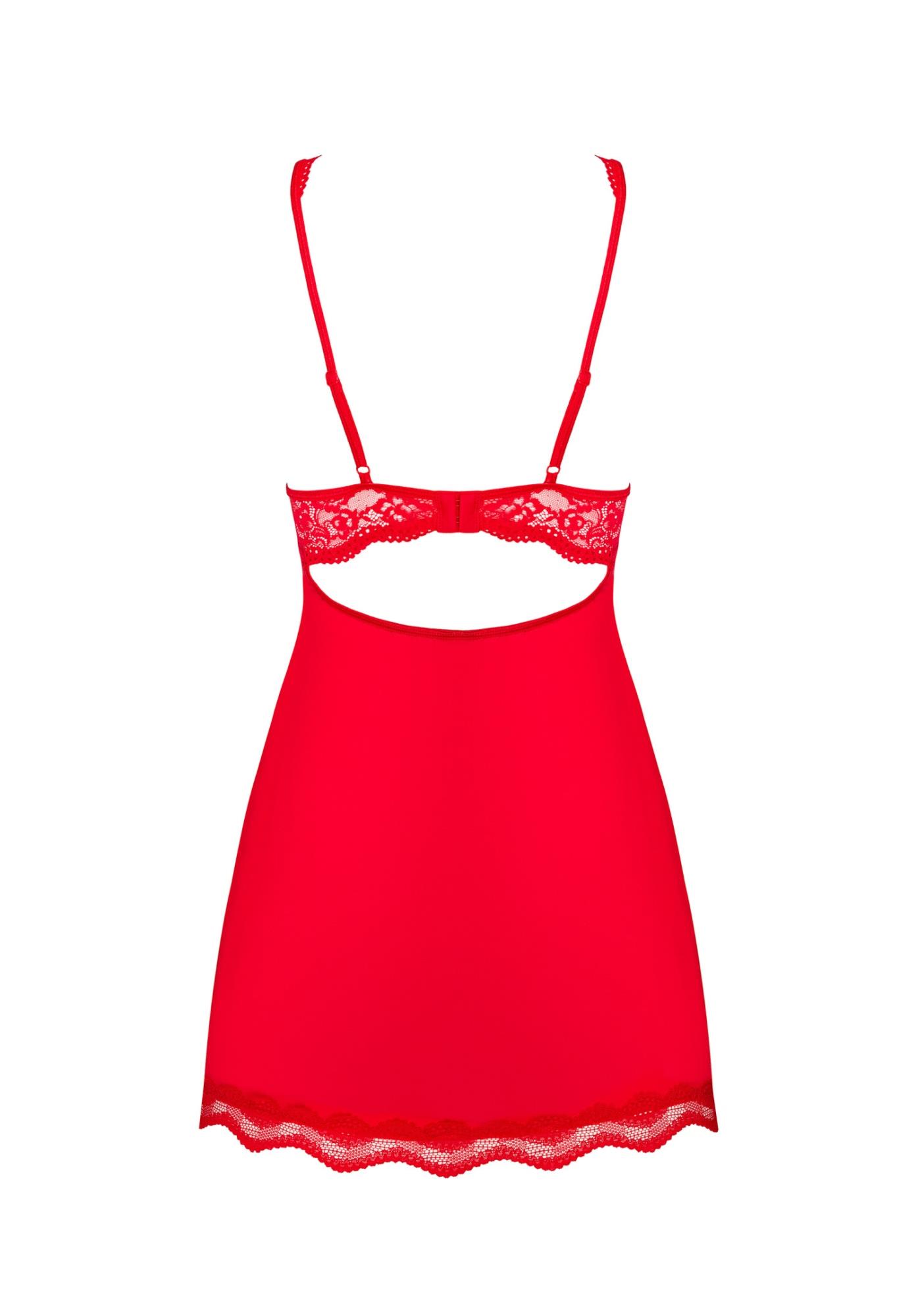 koszulka babydoll czerwona seksi z stringami l/xl