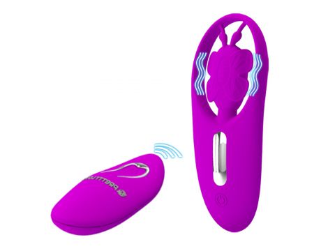 Stymulator łechtaczki Tańczący Motylek Pretty Love silikonowy z pilotem USB - 3