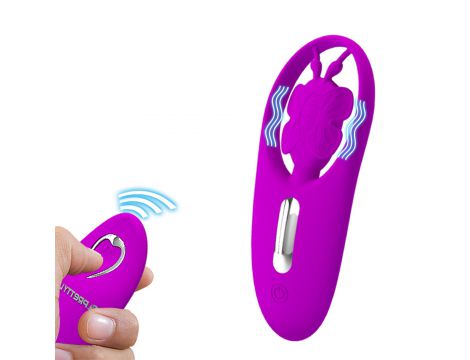 Stymulator łechtaczki Tańczący Motylek Pretty Love silikonowy z pilotem USB - 2