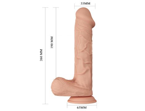 Realistyczne cieliste dildo Baile Bergrisi 26 cm z przyssawką - 8