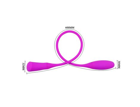 Wibrator silikonowy giętki Pretty Love Snaky Vibe USB - 4