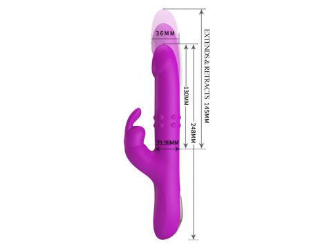 Wibrator króliczek Pretty Love Reese 12 wibracji 4 obroty 4 pchnięcia USB - 6