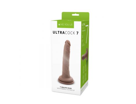 Dildo realistyczne Me You Us silikonowe karmelowe 7 cali - 2