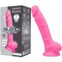 Dildo realistyczne fosforyzujące Silexd różowe 17,5 cm - 2