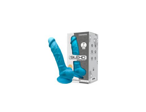 Dildo realistyczne silikonowe Silexd Model 1 niebieskie - 3