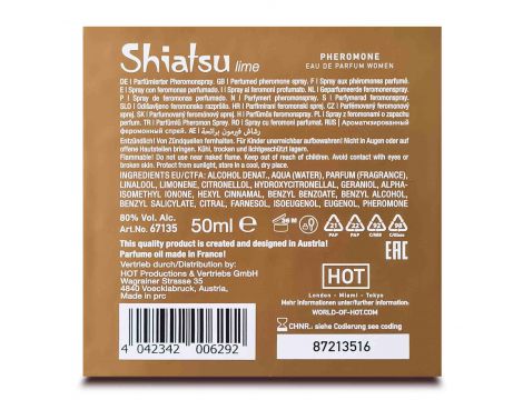 Perfumy feromonowe Shiatsu Hot dla kobiet limonka 50 ml - 6