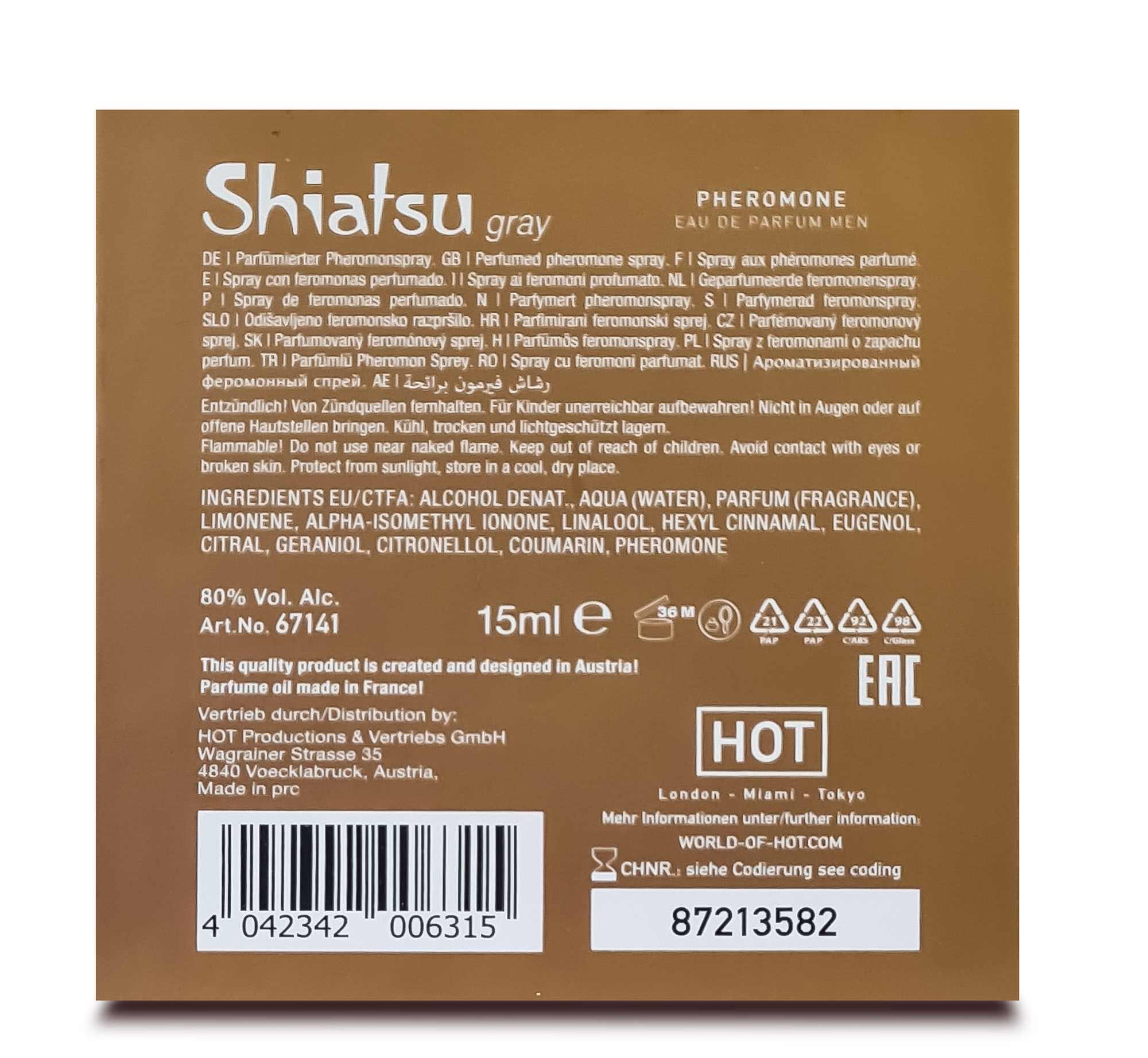 Perfumy feromonowe Hot Shiatsu szare 15 ml - 15